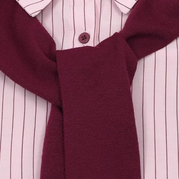 B.Sure Pink Striped Shawl Shirt - Picture 4 of 4